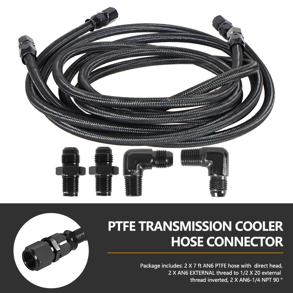 2 X 7Ft AN6 Flexible PTFE Tran - đánh giá và giá Flexible Hose Braided